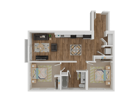 Two Bedroom One Bathroom